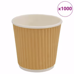 vidaXL Paper Coffee Cups Disposable Cup Coffee Hot Beverage Cup 500 pcs Brown - 100ml