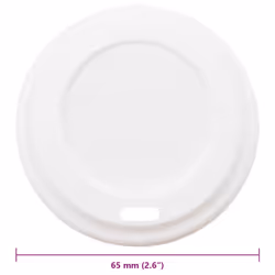 vidaXL Paper Coffee Cup Lids Coffee Disposable Cup Lids 1000 pcs White Plastic - 60 mm