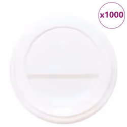 vidaXL Paper Coffee Cup Lids Coffee Disposable Cup Lids 1000 pcs White Plastic - 80 mm
