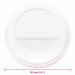 vidaXL Paper Coffee Cup Lids Coffee Disposable Cup Lids 1000 pcs White Plastic - 80 mm
