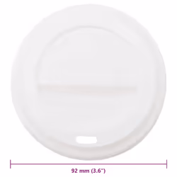 vidaXL Paper Coffee Cup Lids Coffee Disposable Cup Lids 1000 pcs White Plastic - 90 mm