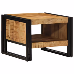 vidaXL Coffee Table 50x50x38 cm Solid Rough Wood Mango side table