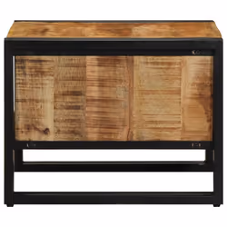 vidaXL Coffee Table 50x50x38 cm Solid Rough Wood Mango side table - Additional view 4