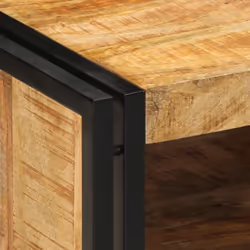 vidaXL Coffee Table 50x50x38 cm Solid Rough Wood Mango side table - Additional view 5