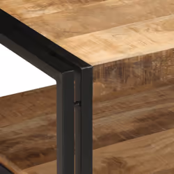 vidaXL Coffee Table 90x50x38 cm Solid Rough Wood Mango side table - Additional view 5