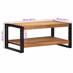 vidaXL Coffee Table 90x50x38 cm Solid Wood Acacia side table living room table