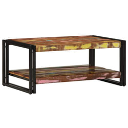 vidaXL Coffee Table Multicolour 90x50x38 cm Solid Wood Reclaimed side table