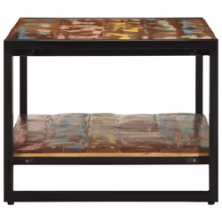 vidaXL Coffee Table Multicolour 90x50x38 cm Solid Wood Reclaimed side table - Additional view 4