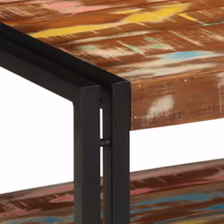 vidaXL Coffee Table Multicolour 90x50x38 cm Solid Wood Reclaimed side table - Additional view 5