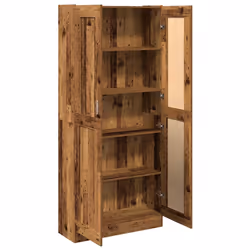 vidaXL Highboard Old Wood 82.5x30.5x185 cm Engineered Wood sideboard - Additional view 5