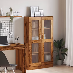 vidaXL Highboard Old Wood 82.5x30.5x150 cm Engineered Wood sideboard - Additional view 2