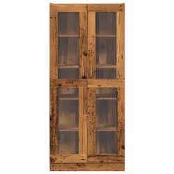 vidaXL Highboard Old Wood 82.5x30.5x185 cm Engineered Wood sideboard - Additional view 3