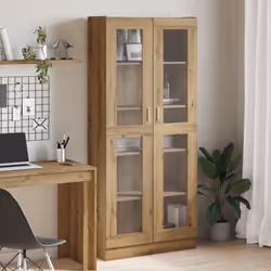 vidaXL Highboard Artisan Oak 82.5x30.5x185 cm Engineered Wood sideboard - Additional view 2