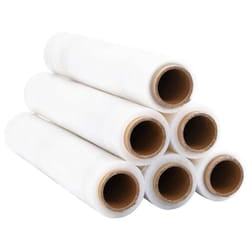 vidaXL Stretch Films Packaging Film Wrapping Film Stretch Wrap Roll 30 Î¼m - transparent, 50 cm x 150 m/ 6 pcs