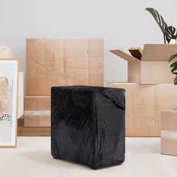 vidaXL Stretch Films Packaging Film Wrapping Film Stretch Wrap Roll 30 Î¼m - black, 50 cm x 150 m/ 2 pcs - Additional view 2