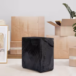 vidaXL Stretch Films Packaging Film Wrapping Film Stretch Wrap Roll 30 Î¼m - black, 50 cm x 150 m/ 2 pcs