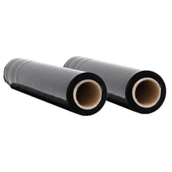 vidaXL Stretch Films Packaging Film Wrapping Film Stretch Wrap Roll 30 Î¼m - black, 50 cm x 300 m/ 2 pcs