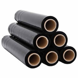 vidaXL Stretch Films Packaging Film Wrapping Film Stretch Wrap Roll 30 Î¼m - black, 50 cm x 300 m/ 6 pcs
