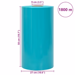 vidaXL Agricultural Stretch Film Green 25 ÃÂµm 75 cm x 1500 m packaging film - 50 cm x 1800 m