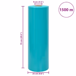 vidaXL Agricultural Stretch Film Green 25 ÃÂµm 75 cm x 1500 m packaging film - 75 cm x 1500 m