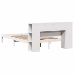 vidaXL Bookcase Bed without Mattress Bed White 140x200 cm Solid Wood Pine - Additional view 7