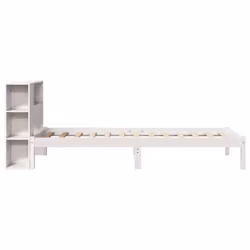 vidaXL Bookcase Bed without Mattress Bed White Small Single Solid Wood Pine - Additional view 6