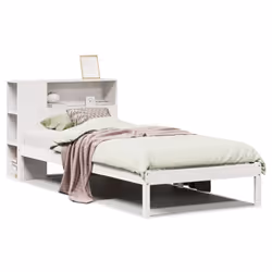 vidaXL Bookcase Bed without Mattress Bed White 100x200 cm Solid Wood Pine