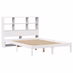 vidaXL Bookcase Bed without Mattress Bed White 120x200 cm Solid Wood Pine - Additional view 2