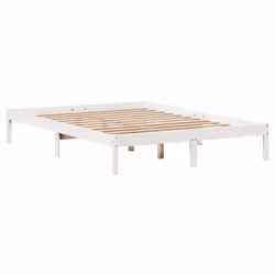 vidaXL Bookcase Bed without Mattress Bed White 120x200 cm Solid Wood Pine - Additional view 4