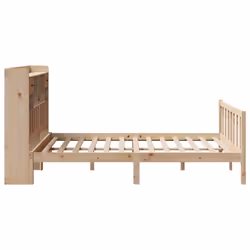 vidaXL Bookcase Bed without Mattress Bed White 120x200 cm Solid Wood Pine - natural, 140 x 200 cm - Additional view 6