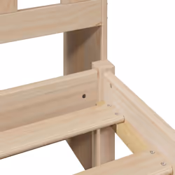 vidaXL Bookcase Bed without Mattress Bed White 120x200 cm Solid Wood Pine - natural, 140 x 200 cm - Additional view 8