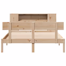 vidaXL Bookcase Bed without Mattress 120x190 cm Small Double Solid Wood Pine