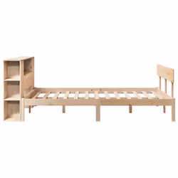 vidaXL Bookcase Bed without Mattress Home Bed Base 140x190 cm Solid Wood Pine - Additional view 6