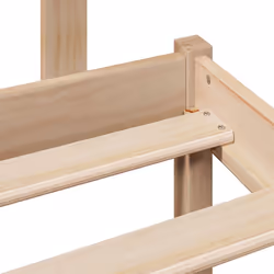 vidaXL Bookcase Bed without Mattress Home Bed Base 140x190 cm Solid Wood Pine - Additional view 8