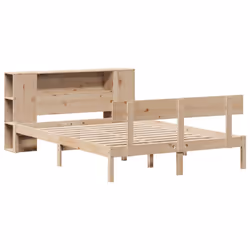 vidaXL Bookcase Bed without Mattress Home Bed Base 120x200 cm Solid Wood Pine