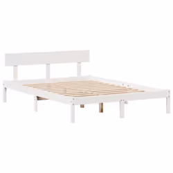 vidaXL Bookcase Bed without Mattress Bed White 120x200 cm Solid Wood Pine - Additional view 4