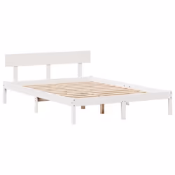 vidaXL Bookcase Bed without Mattress Bed White 140x200 cm Solid Wood Pine - Additional view 4