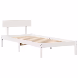 vidaXL Bookcase Bed without Mattress Bed White Small Single Solid Wood Pine - Additional view 4