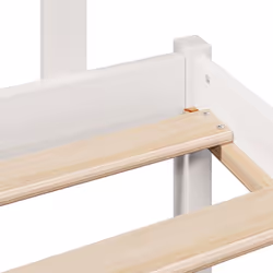vidaXL Bookcase Bed without Mattress Bed White Small Single Solid Wood Pine - Additional view 8
