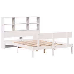 vidaXL Bookcase Bed without Mattress Bed White 120x200 cm Solid Wood Pine