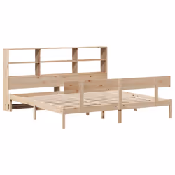 vidaXL Bookcase Bed without Mattress Home Bed Base 200x200 cm Solid Wood Pine