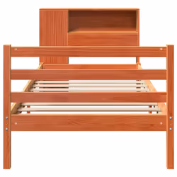 vidaXL Bookcase Bed without Mattress Bed Wax Brown Small Single Solid Wood