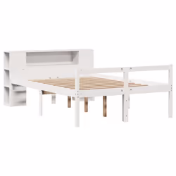 vidaXL Bookcase Bed without Mattress Bed White 140x190 cm Solid Wood Pine - Additional view 2