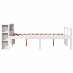 vidaXL Bookcase Bed without Mattress Bed White 140x190 cm Solid Wood Pine - Additional view 4
