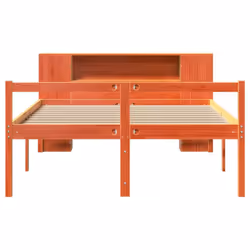 vidaXL Bookcase Bed without Mattress Wax Brown 135x190 cm Double Solid Wood - Additional view 3