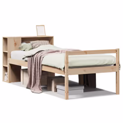vidaXL Bookcase Bed without Mattress Home Bed Base 100x200 cm Solid Wood Pine