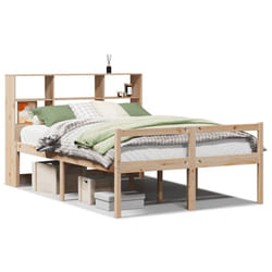 vidaXL Bookcase Bed without Mattress Home Bed Base 140x190 cm Solid Wood Pine