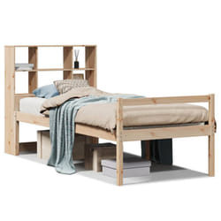 vidaXL Bookcase Bed without Mattress Home Bed Base 100x200 cm Solid Wood Pine