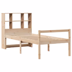 vidaXL Bookcase Bed without Mattress Home Bed Base 100x200 cm Solid Wood Pine