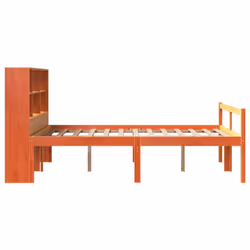 vidaXL Bookcase Bed without Mattress Bed Base Wax Brown 160x200 cm Solid Wood - Additional view 4